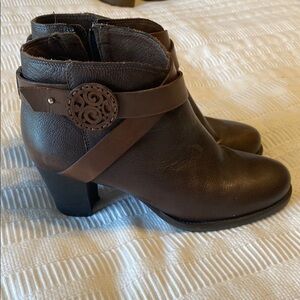 Brighton Brown Leather Ankle Boots